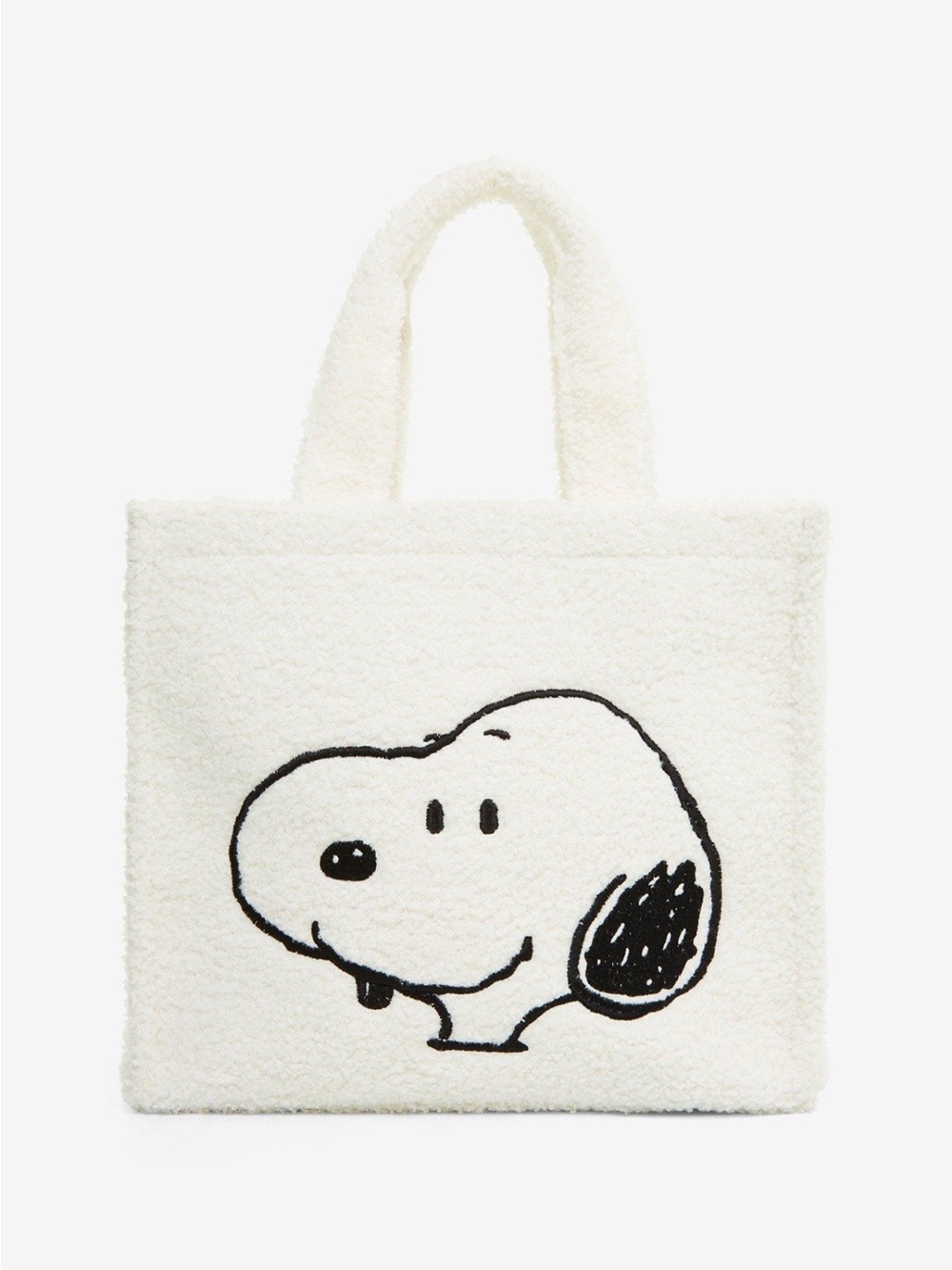 Peanuts Snoopy Portrait Sherpa Tote Bag - BoxLunch Exclusive